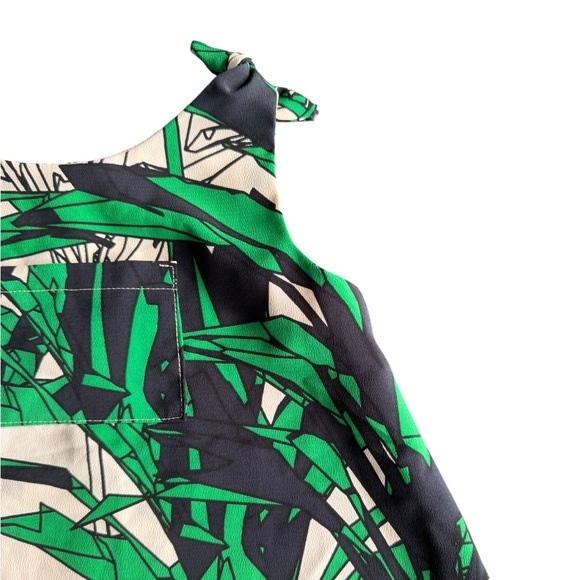 Manuheali’i Green Black & Off-White Sleeveless Blouse Toddler Sz Small - Picture 4 of 10